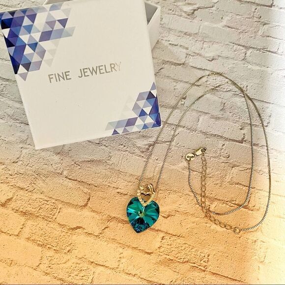 Sterling Silver Mother & Child Crystal Necklace - Picture 2 of 5